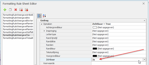 Aanpassen zichtbaarheid