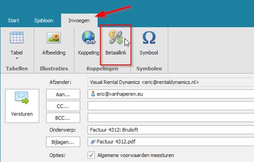 Betaallink toevoegen